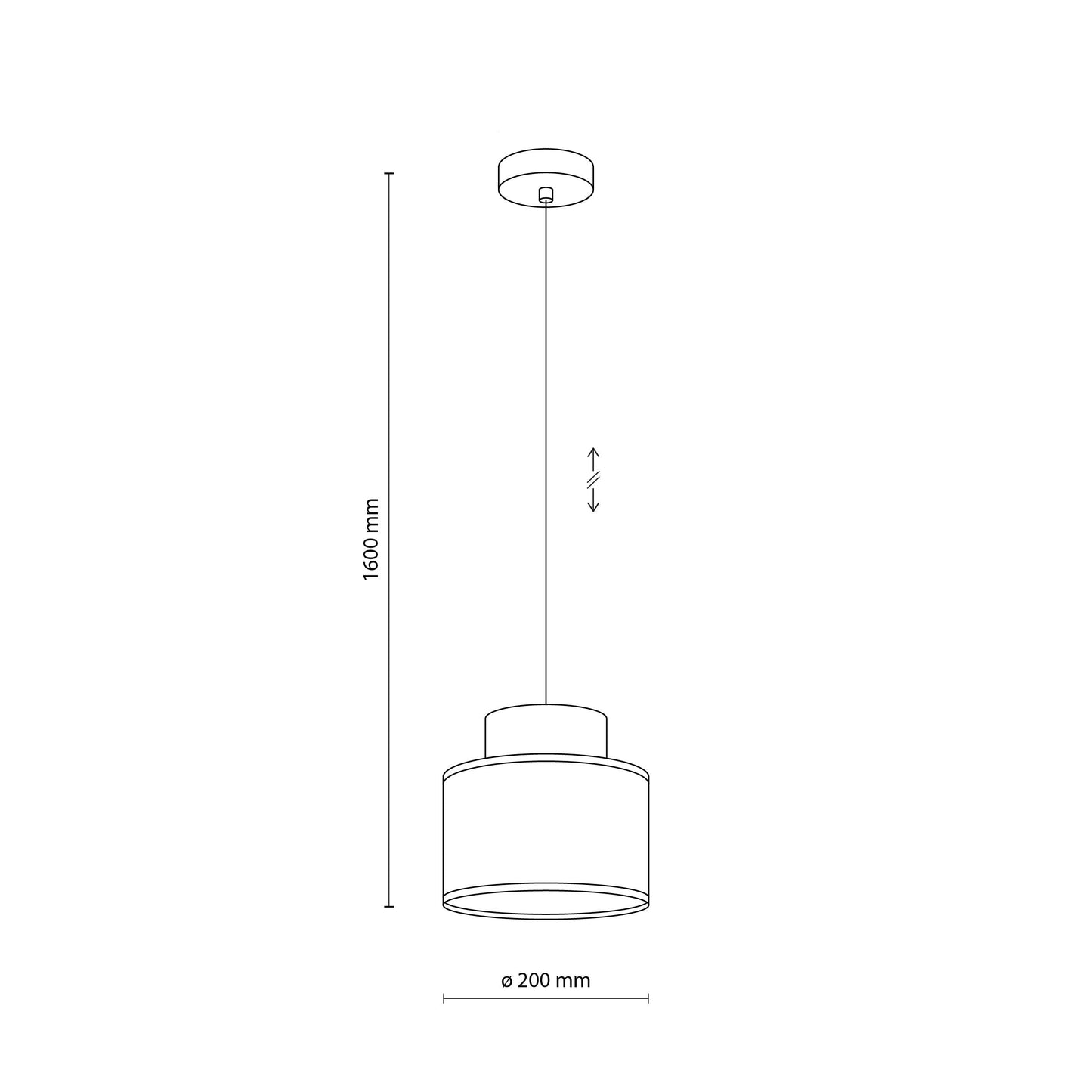 DUO White Jute Natural Pendant Light