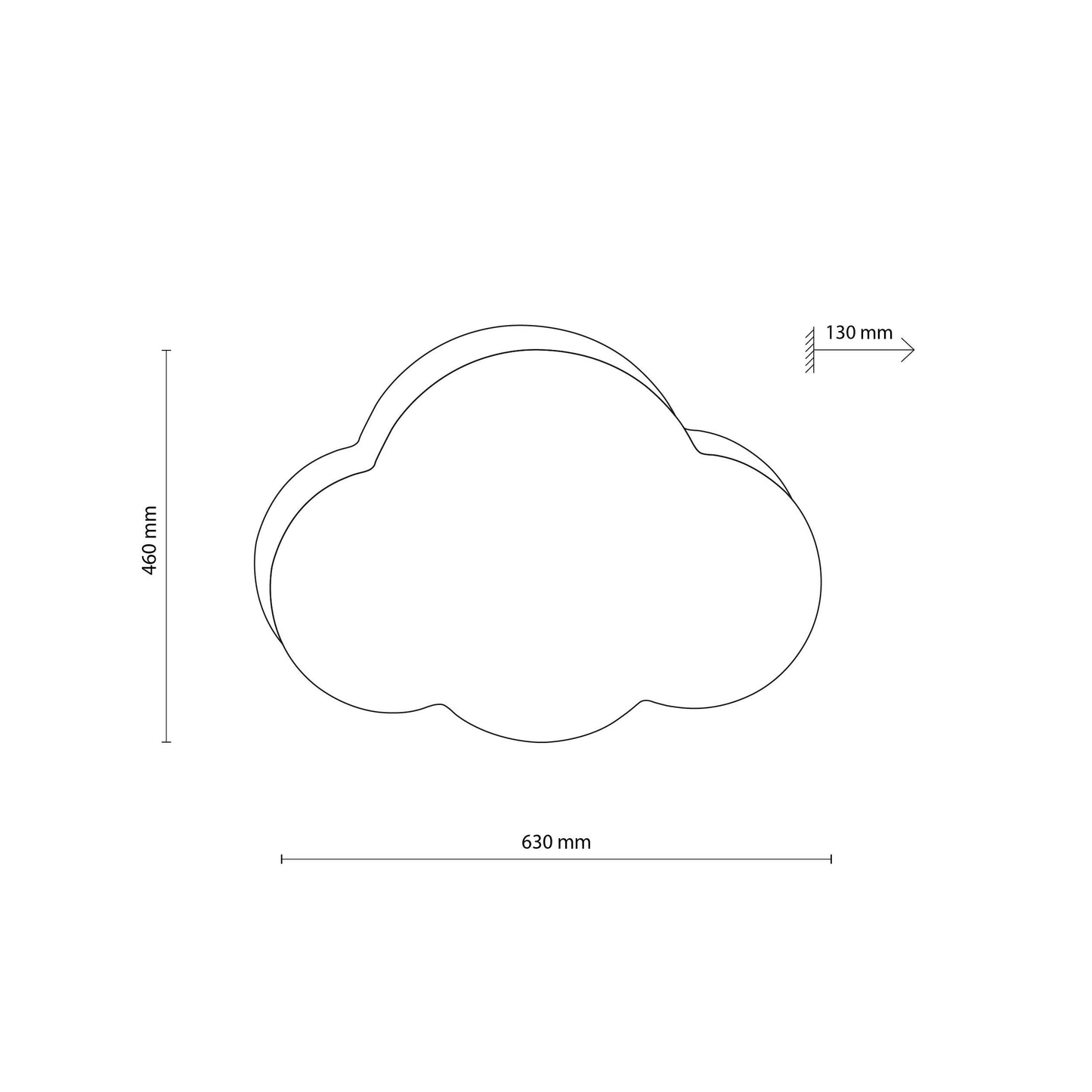 CLOUD Linen Flush Mount Light