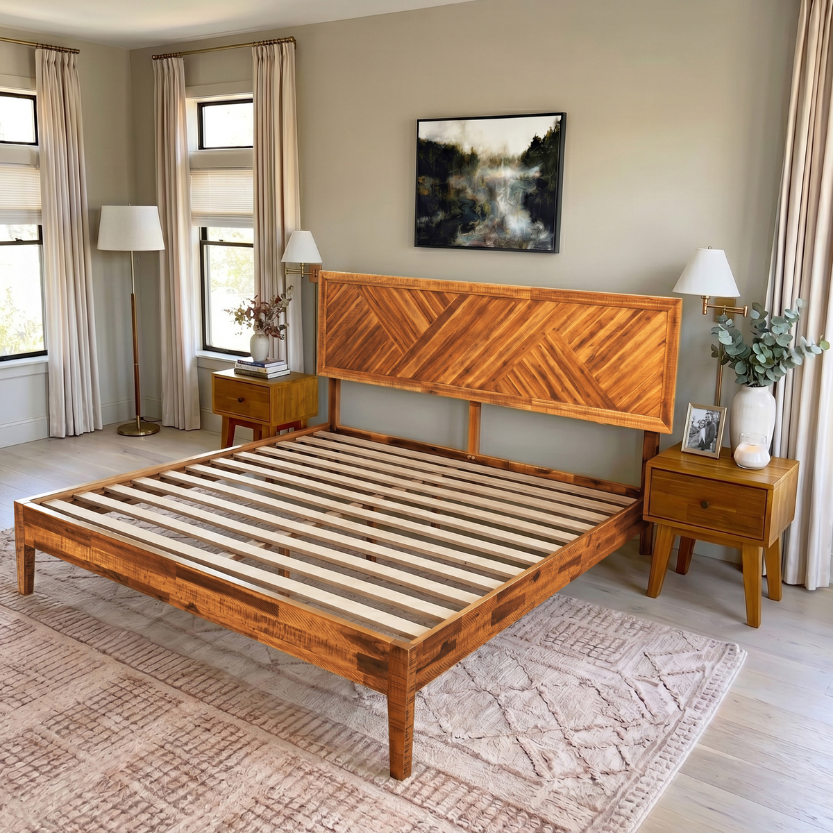 Sierra Deluxe Solid Wood Bed Frame