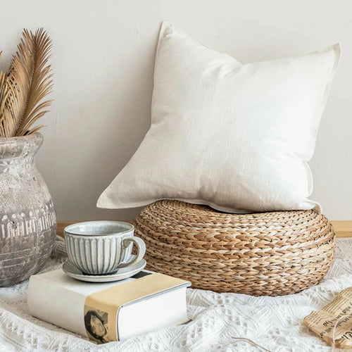 Naturally Dyed Linen Throw Pillow Cover