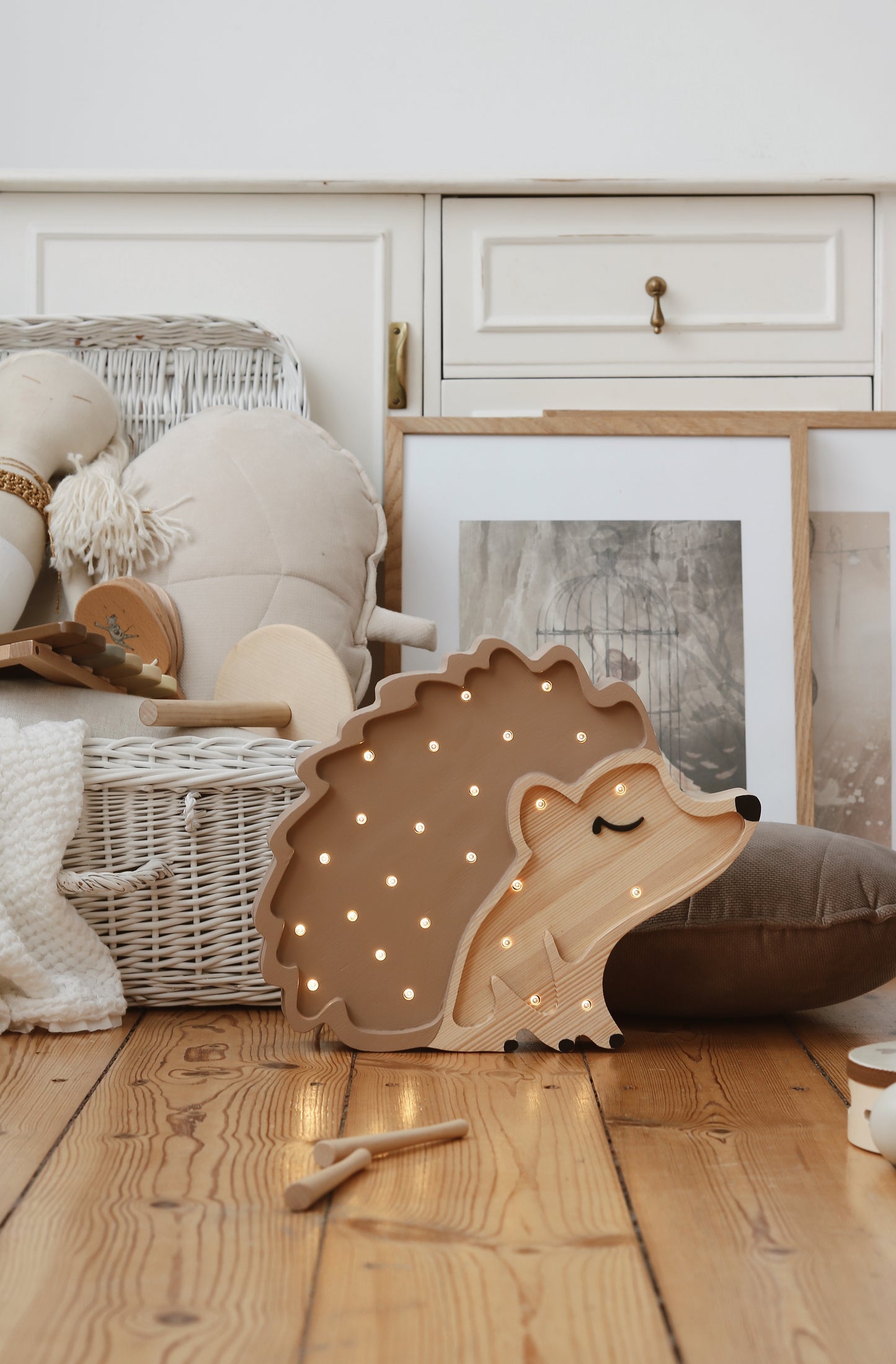Little Light- Handmade Hedgehog Lamp
