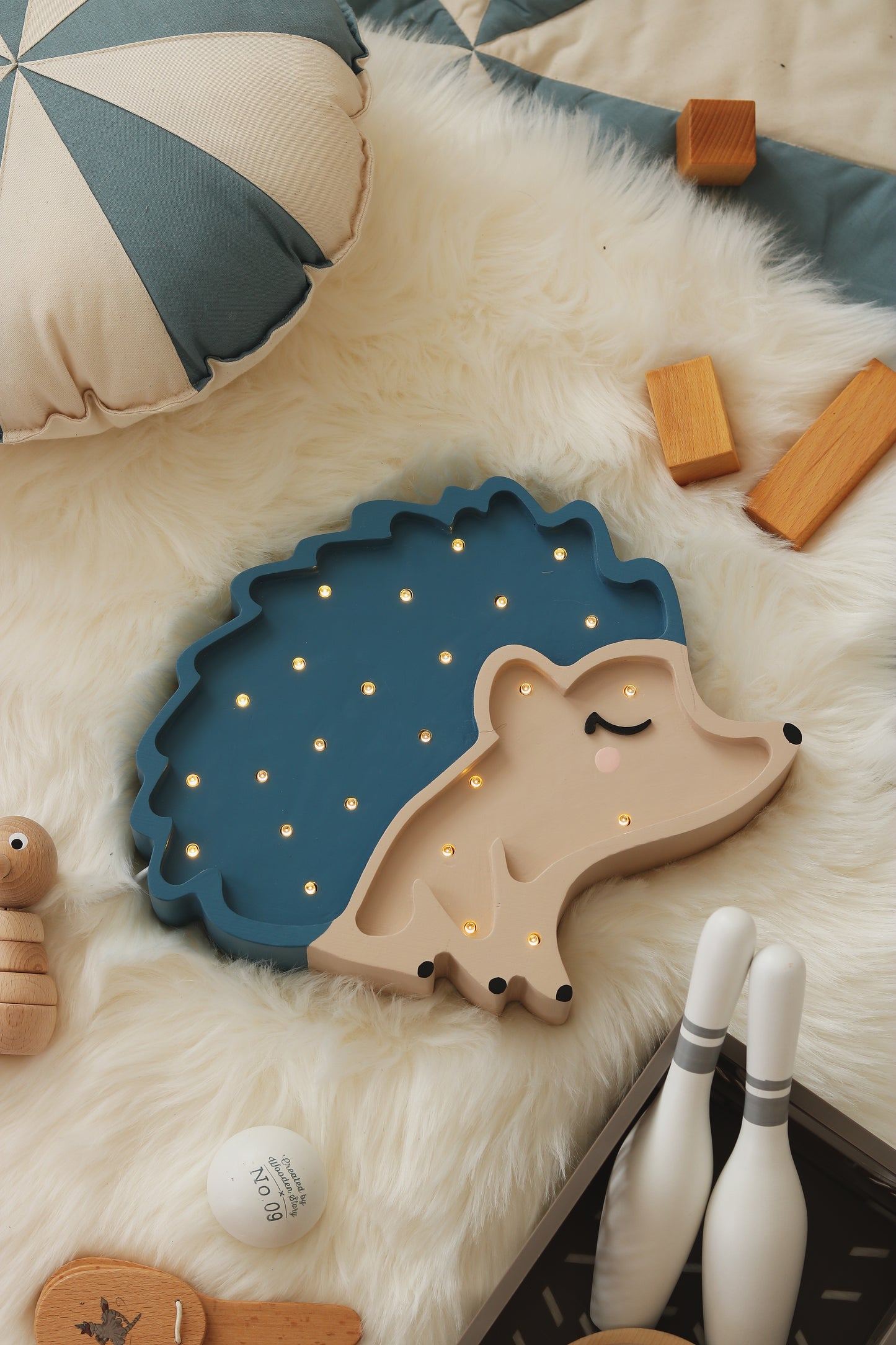 Little Light- Handmade Hedgehog Lamp