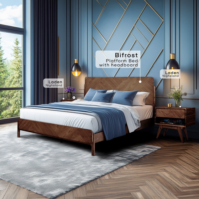 Laden Solid Wood Nightstand