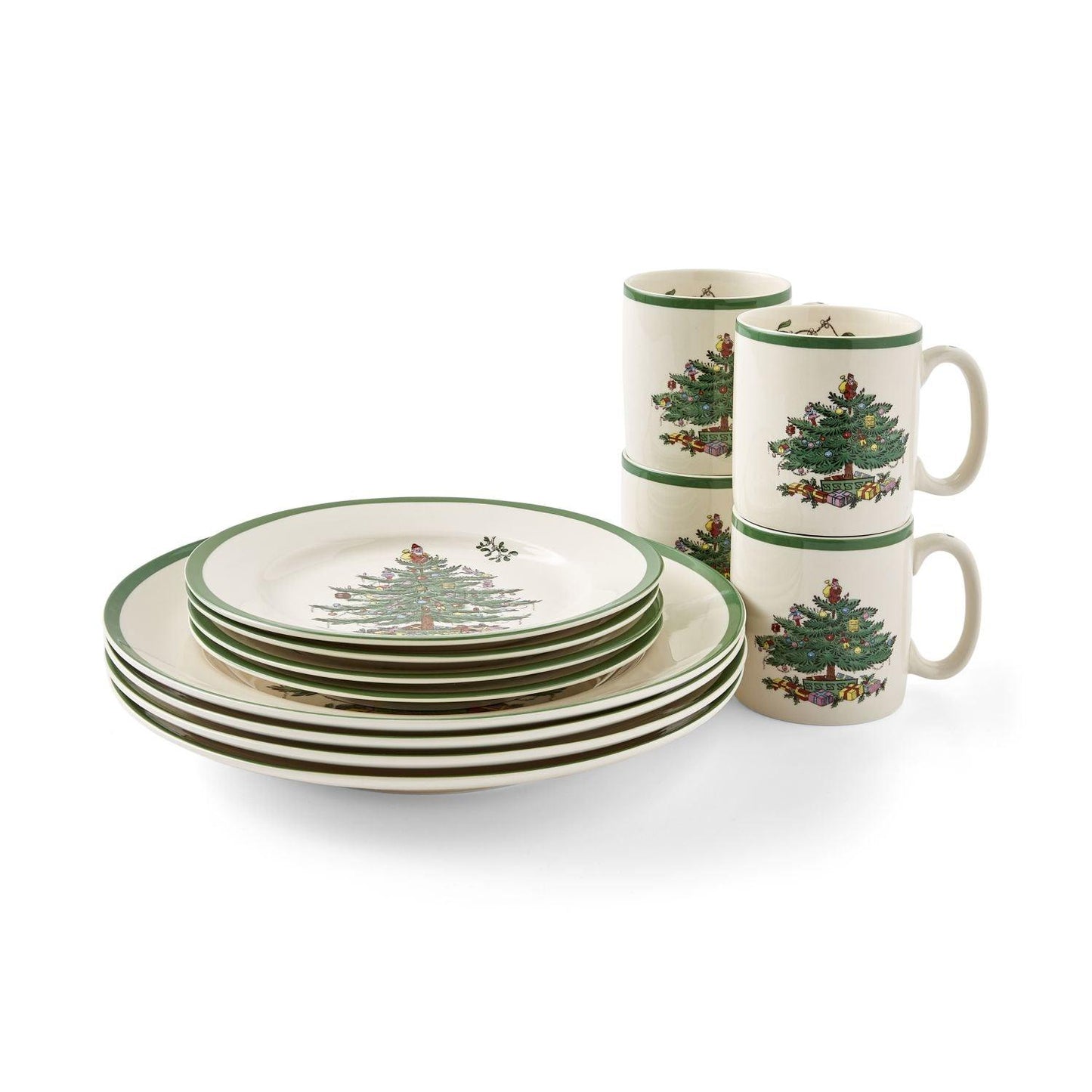 Spode Christmas Tree | 12 Piece Set - Dinner, Salad, Mug