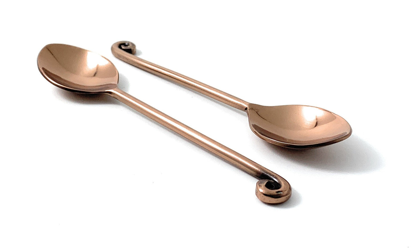 Vibhsa Stainless Steel Copper Teaspoons - Set of 6