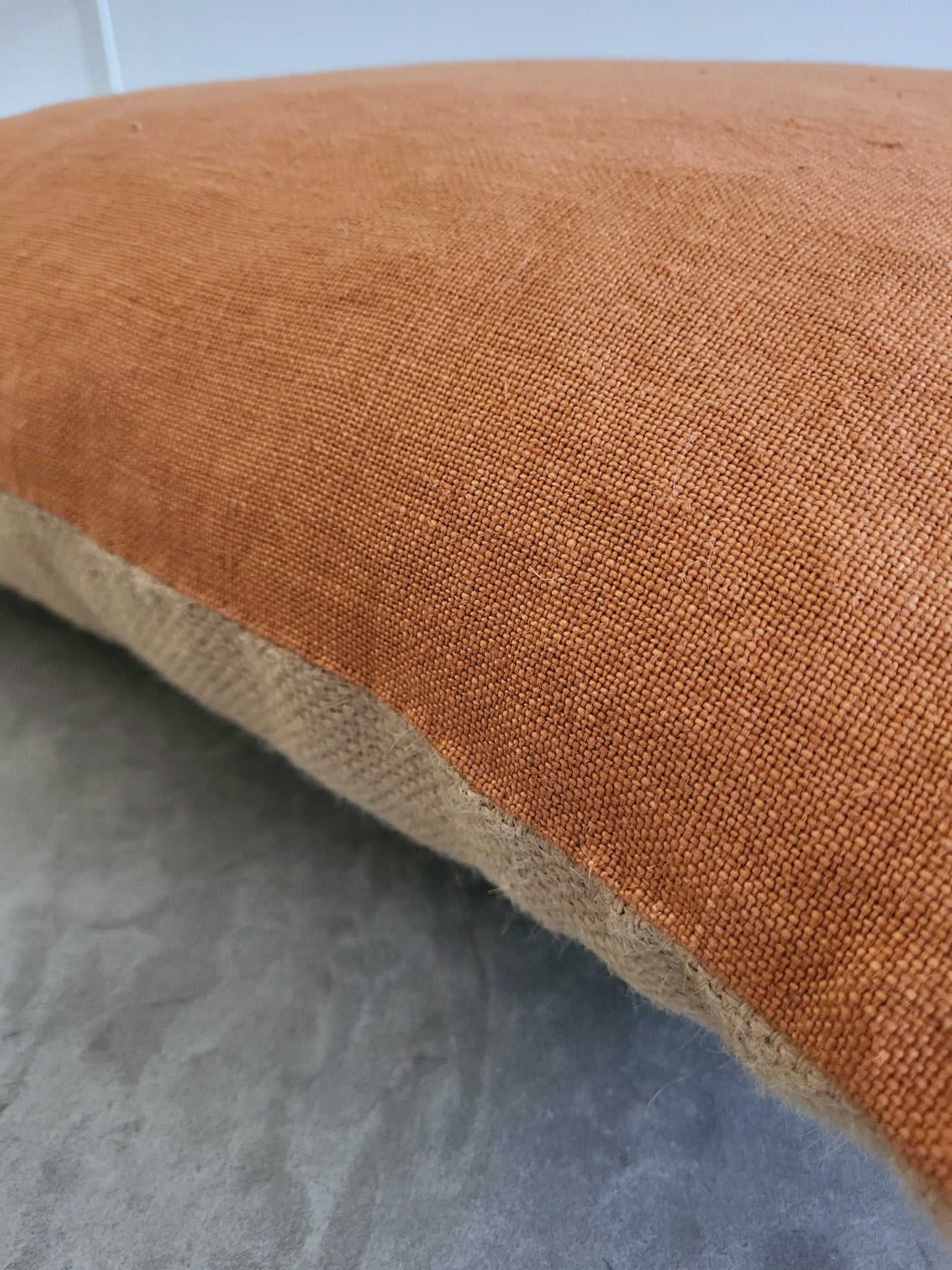 Natural Jute & Linen Pouf