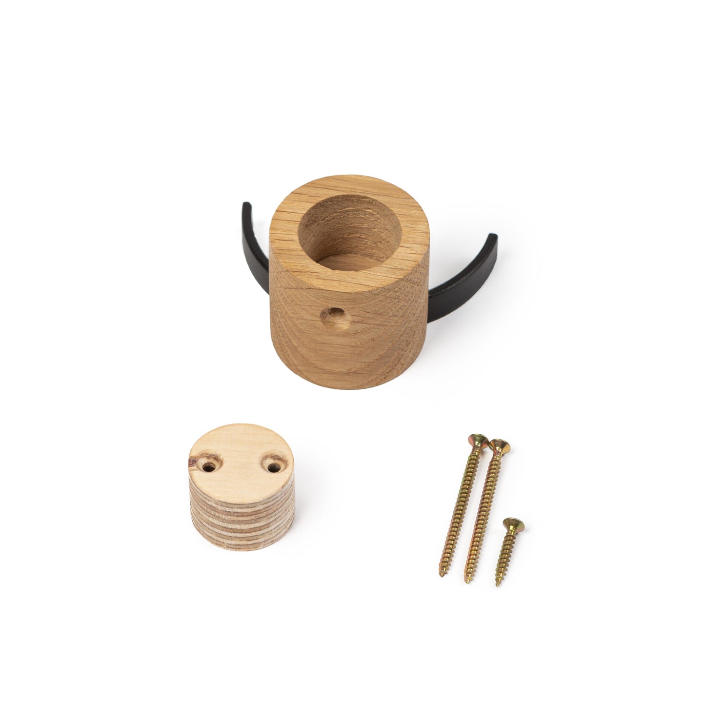 Solid Oak Wood & Stainless Steel Hook | Deer