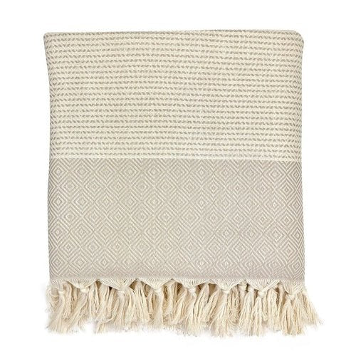 Handloom Diamond Stripe Turkish Throw - Roome Collective