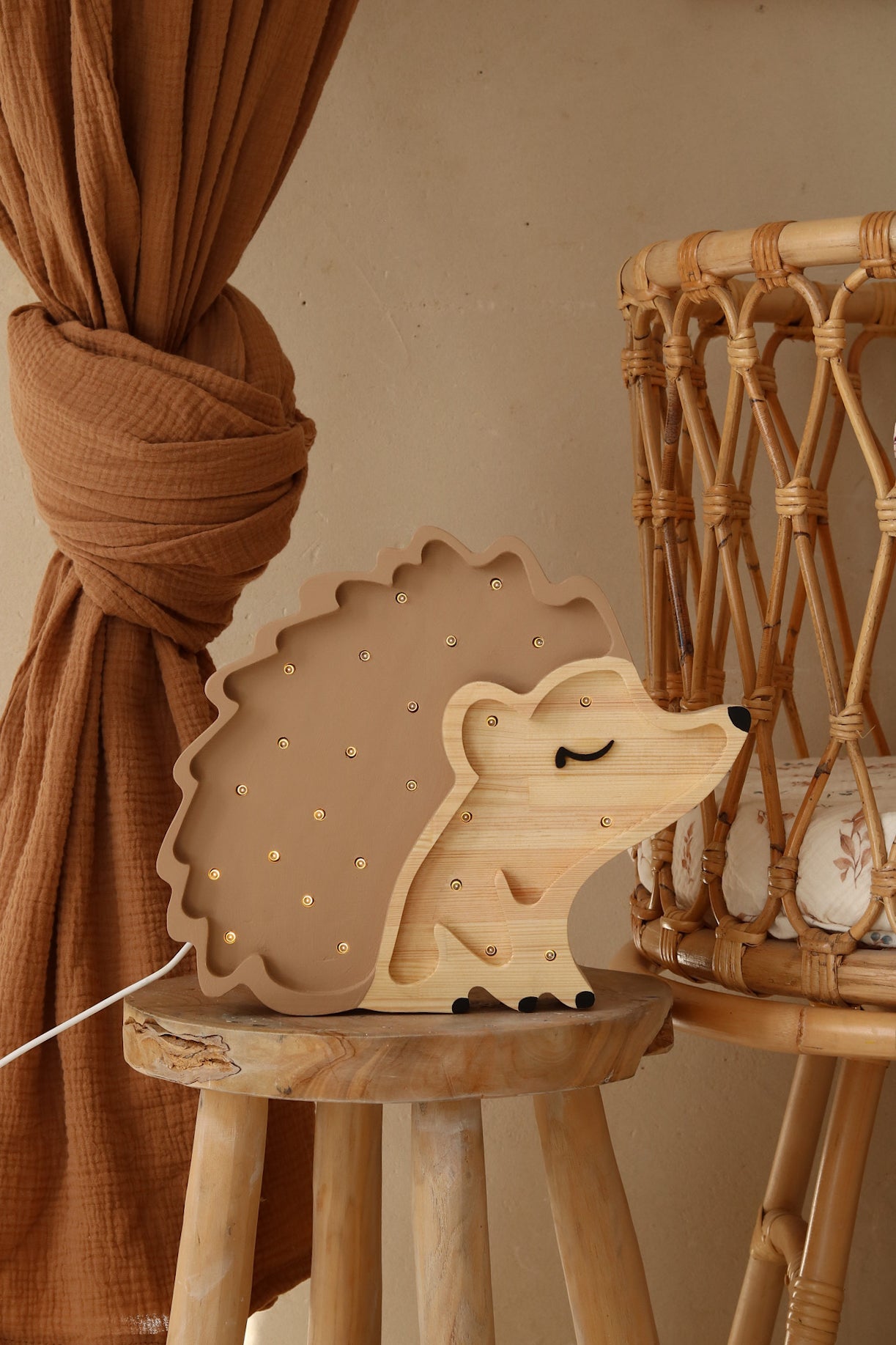 Little Light- Handmade Hedgehog Lamp