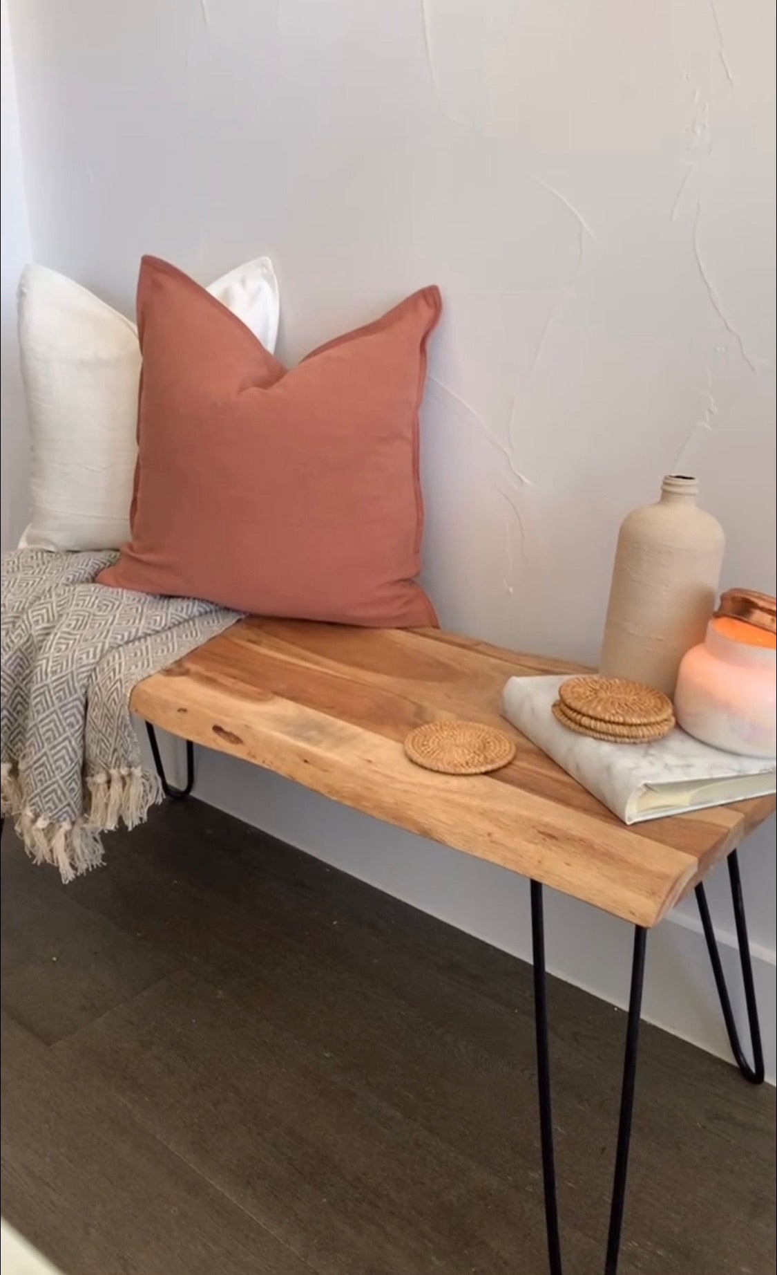 Naturally Dyed Linen Throw Pillow Cover