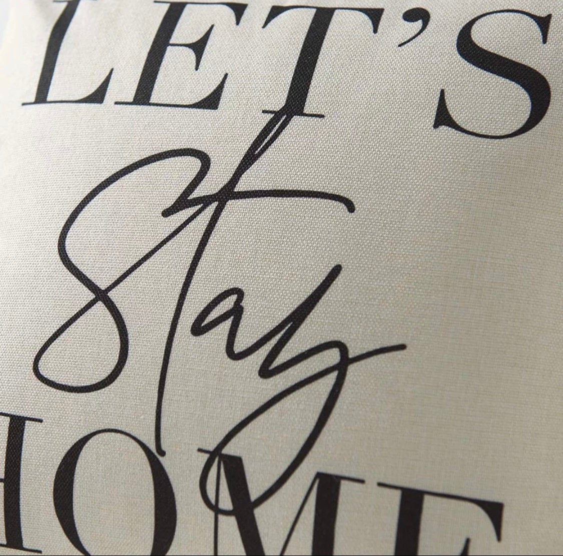 "Lets Stay Home" | Pillow Cover - Roome Collective