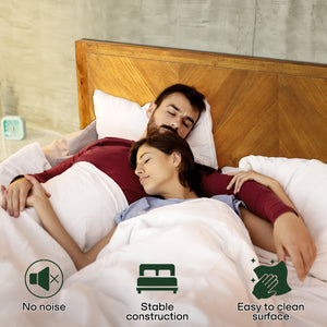 Acacia Solid Wood Bed Frame - Alander Deluxe Platform Bed