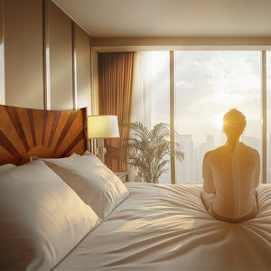 Rorns Sunset Platform Bed Frame With Headboard for Ultimate Bedroom Style