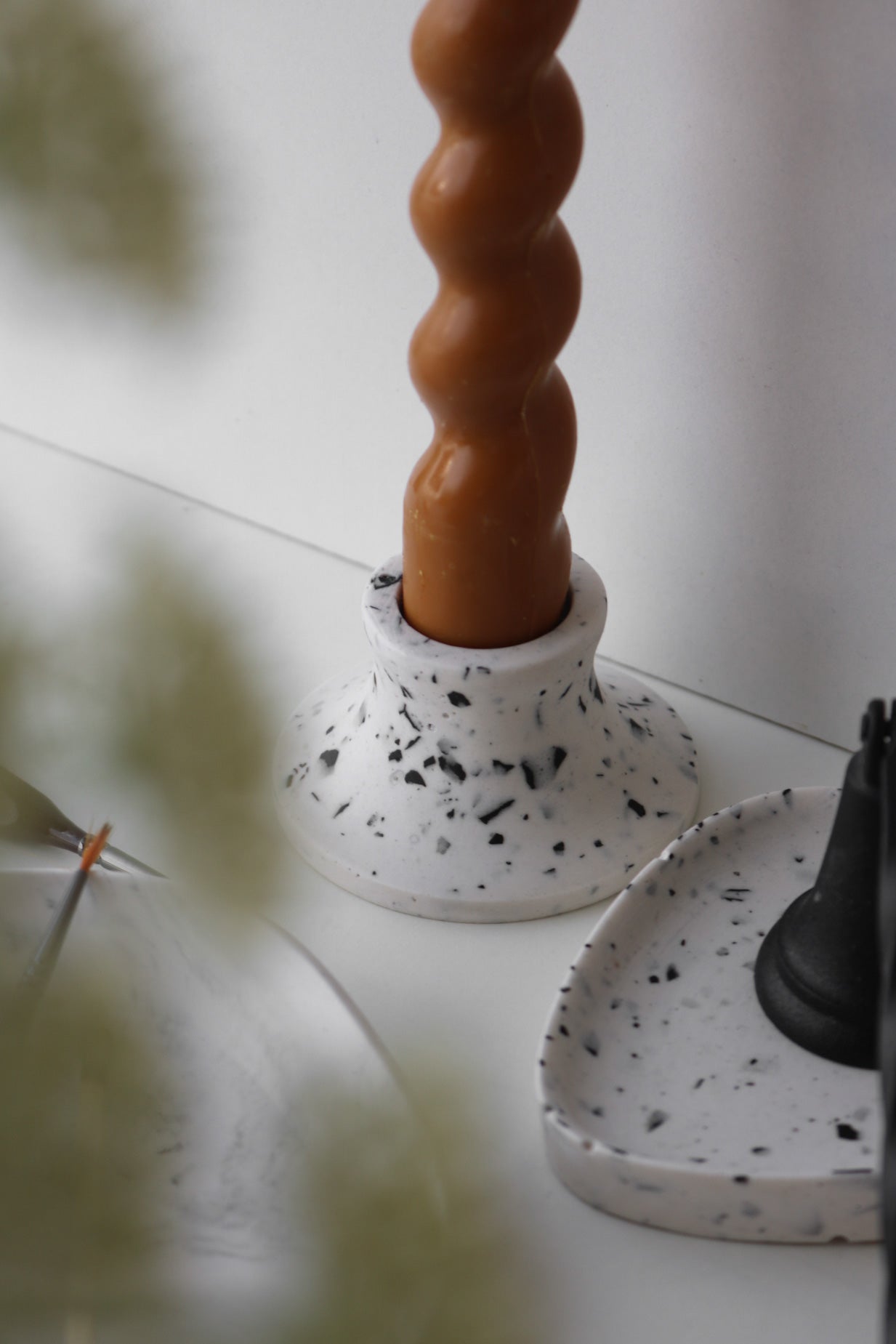 Handmade Terazzo Candle Stick Holder