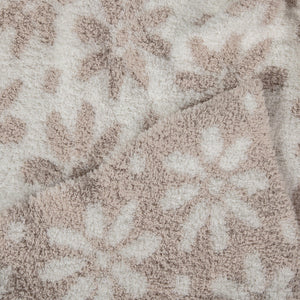 Blushing Beige and White Daisy Print Toddler Blanket