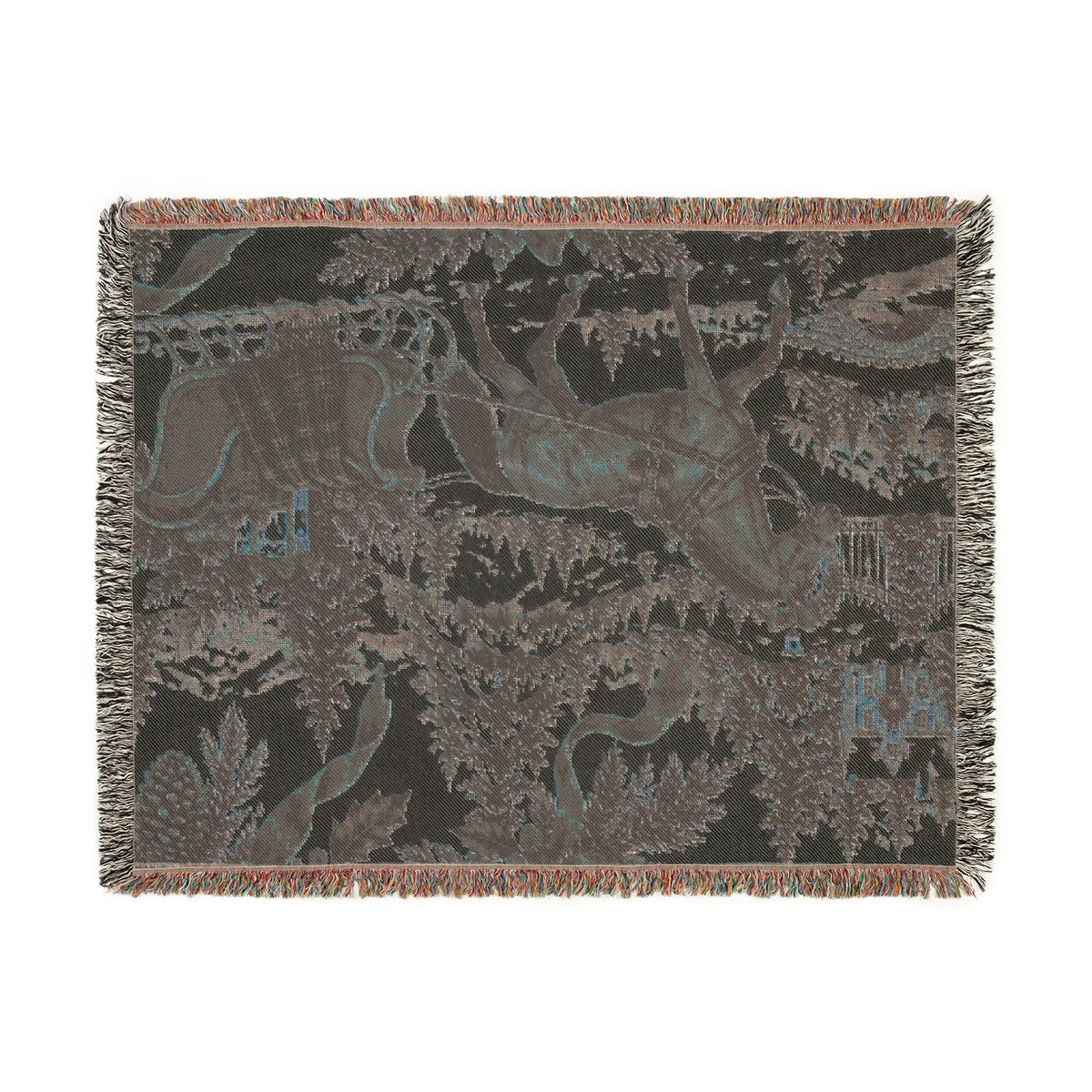 Horse & Sleigh Christmas Woven Blanket | Vintage Holiday Throw