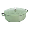 STAUB La Cocotte 5.5 L Cast Iron Oval French Oven | Sage | Visual Imperfections - B Stock