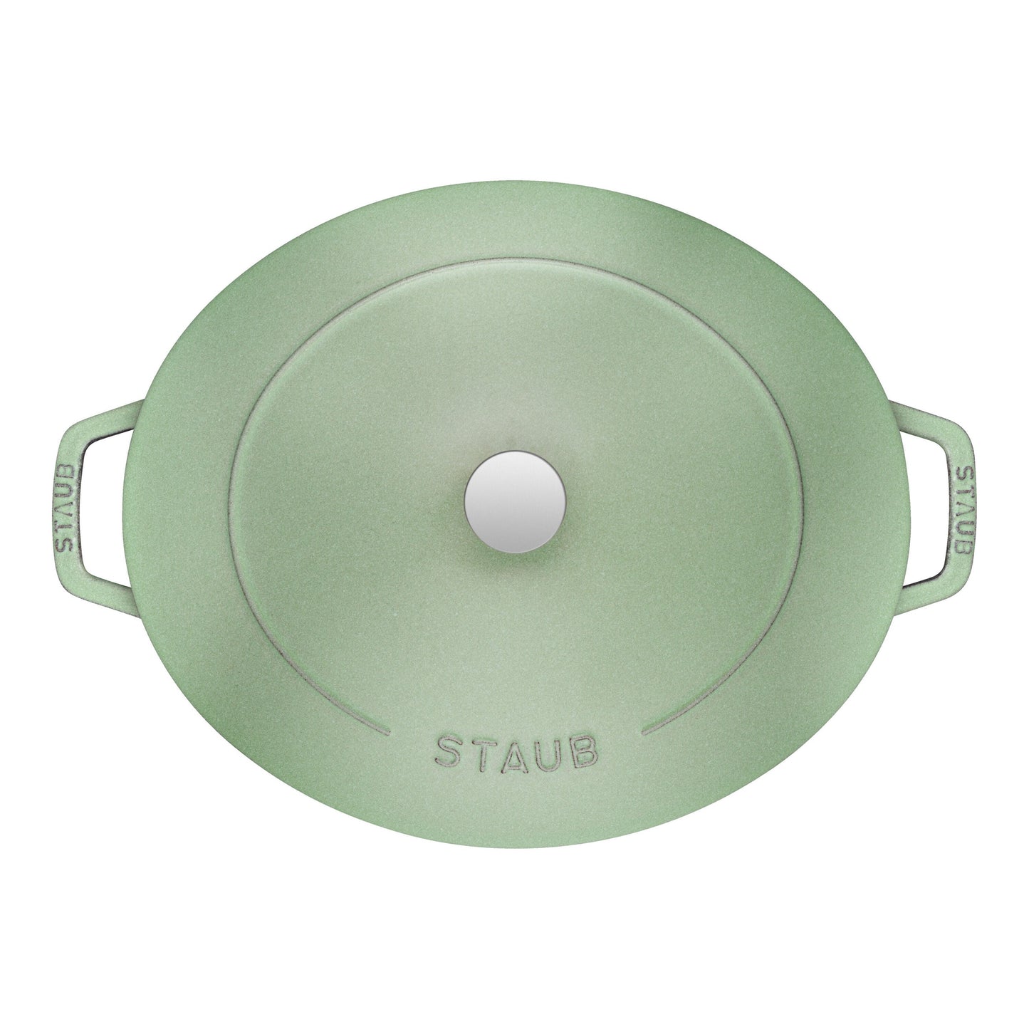 STAUB La Cocotte 5.5 L Cast Iron Oval French Oven, Sage (Visual Imperfections - B Stock)-1