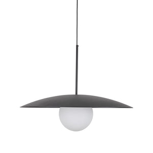 SLATE Mid-Century Modern Wide Dome Pendant Light for Kitchen Island & Dining Table