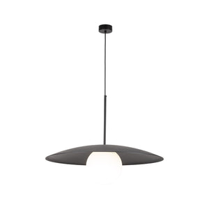 SLATE Mid-Century Modern Wide Dome Pendant Light for Kitchen Island & Dining Table