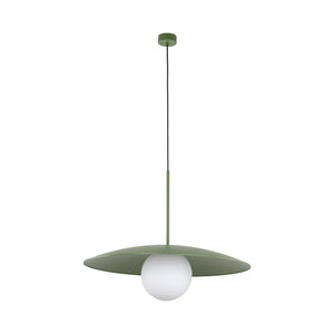 SLATE Mid-Century Modern Wide Dome Pendant Light for Kitchen Island & Dining Table