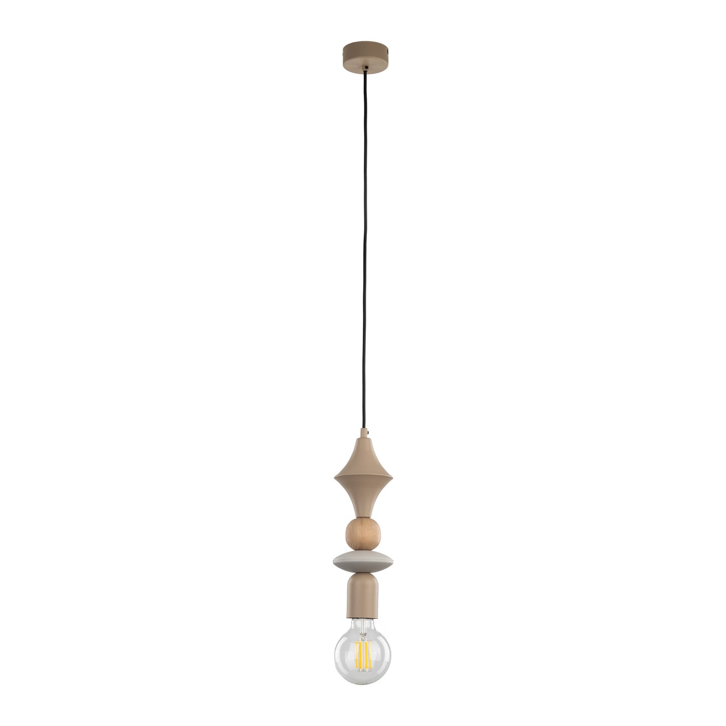 TOWER Wood Pendant Light for Kitchen Island, Bedside & Reading Nook