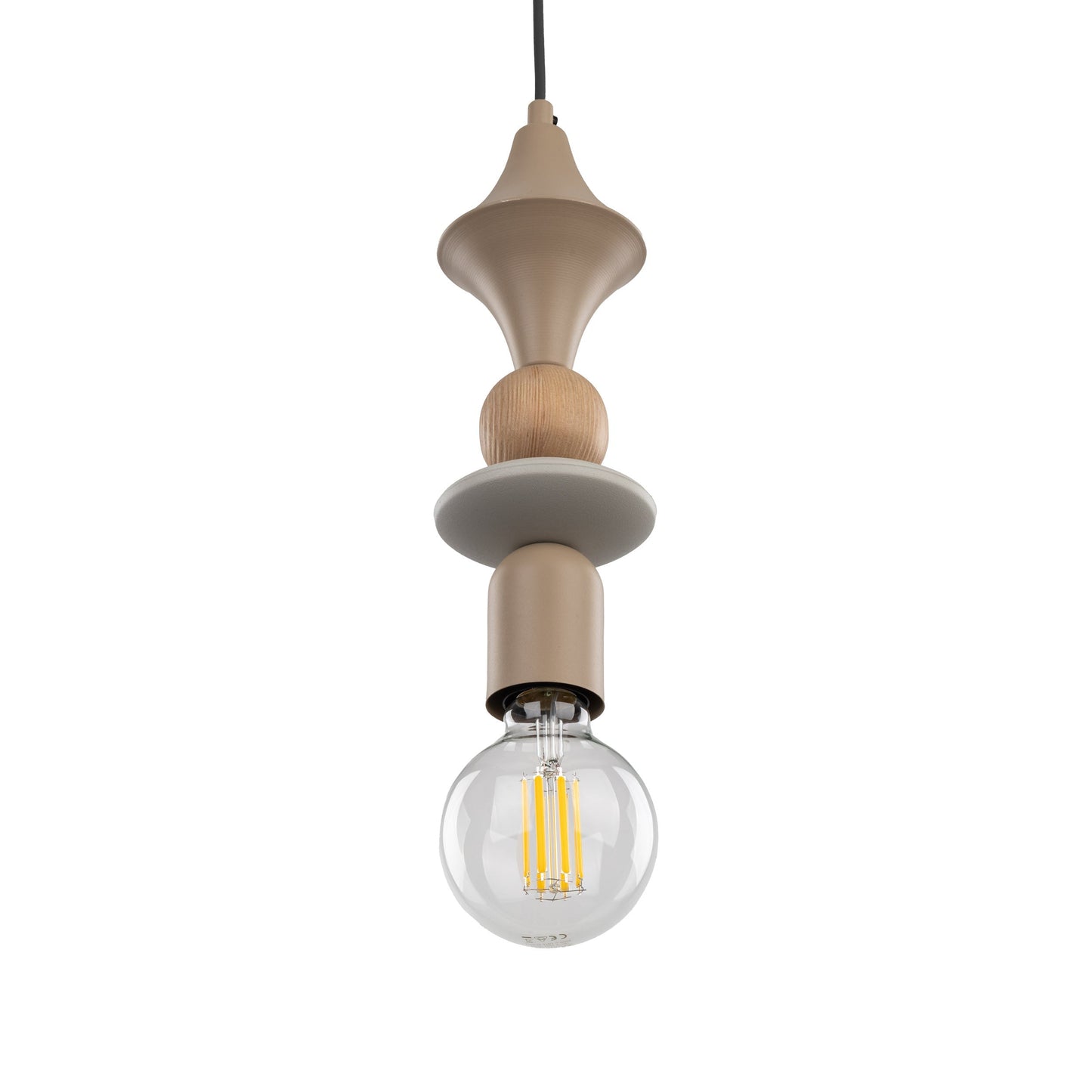 TOWER Wood Pendant Light for Kitchen Island, Bedside & Reading Nook