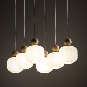 Ballo 6-Light Scandinavian Pendant Light for Dining Table & Kitchen Island