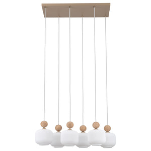 Ballo 6-Light Scandinavian Pendant Light for Dining Table & Kitchen Island