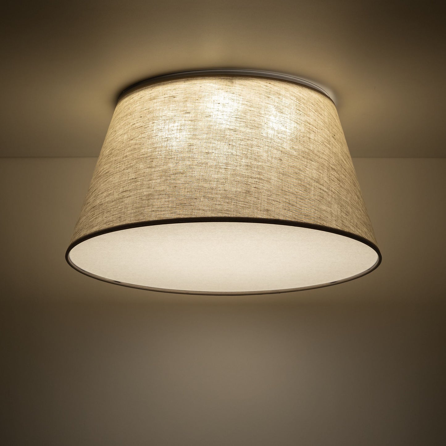 FORMO Linen Flush Mount Ceiling Light for Bedroom, Hallway & Living Room