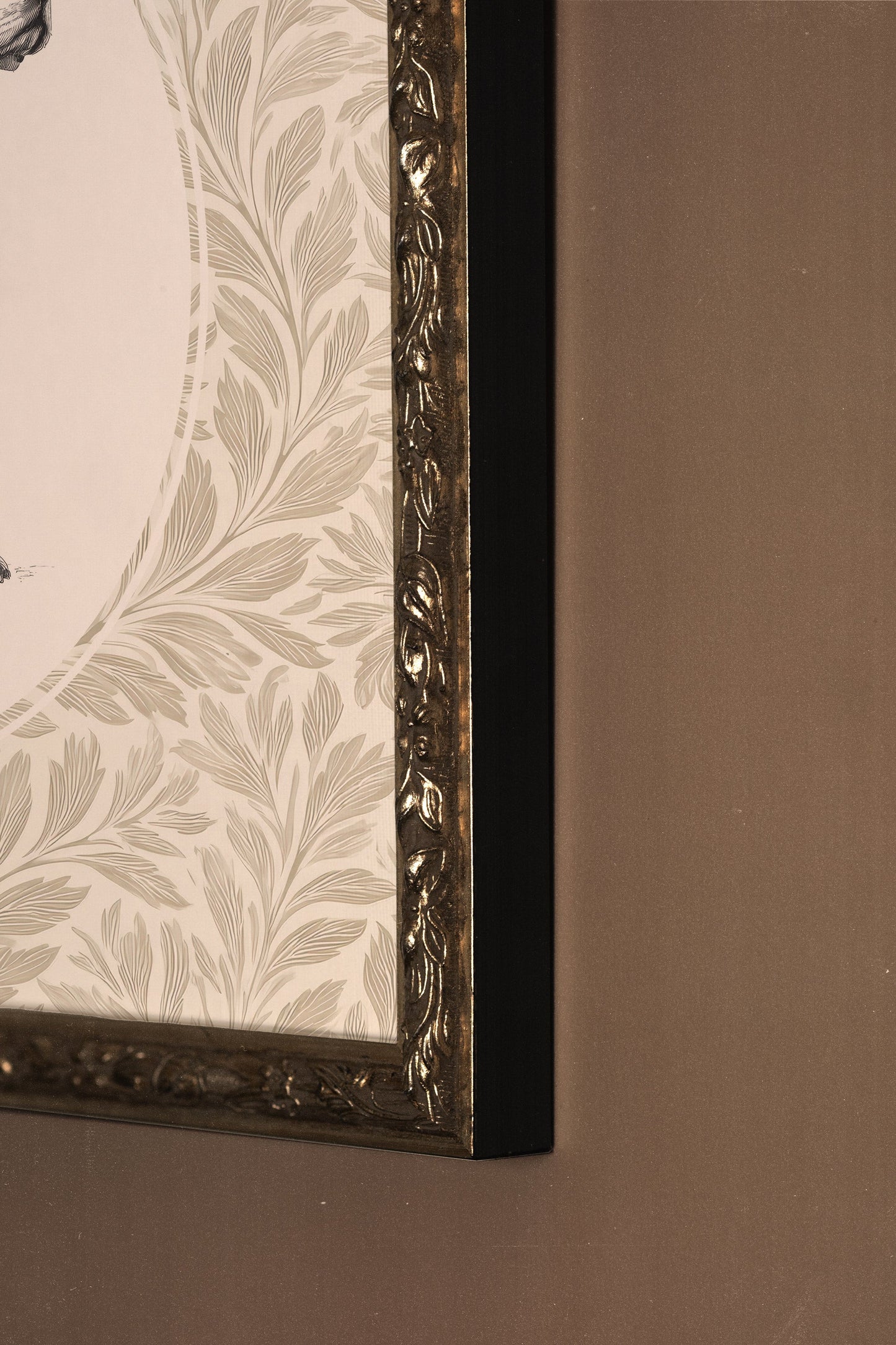 VINTAGE PUP-Artwork on rigid canvas, framed in Vintage Silver