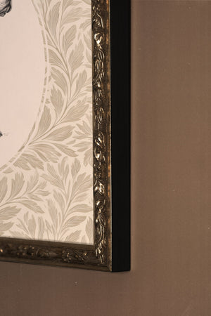 VINTAGE PUP-Artwork on rigid canvas, framed in Vintage Silver