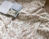 Daisy Print Blushing Beige and White Extended Throw