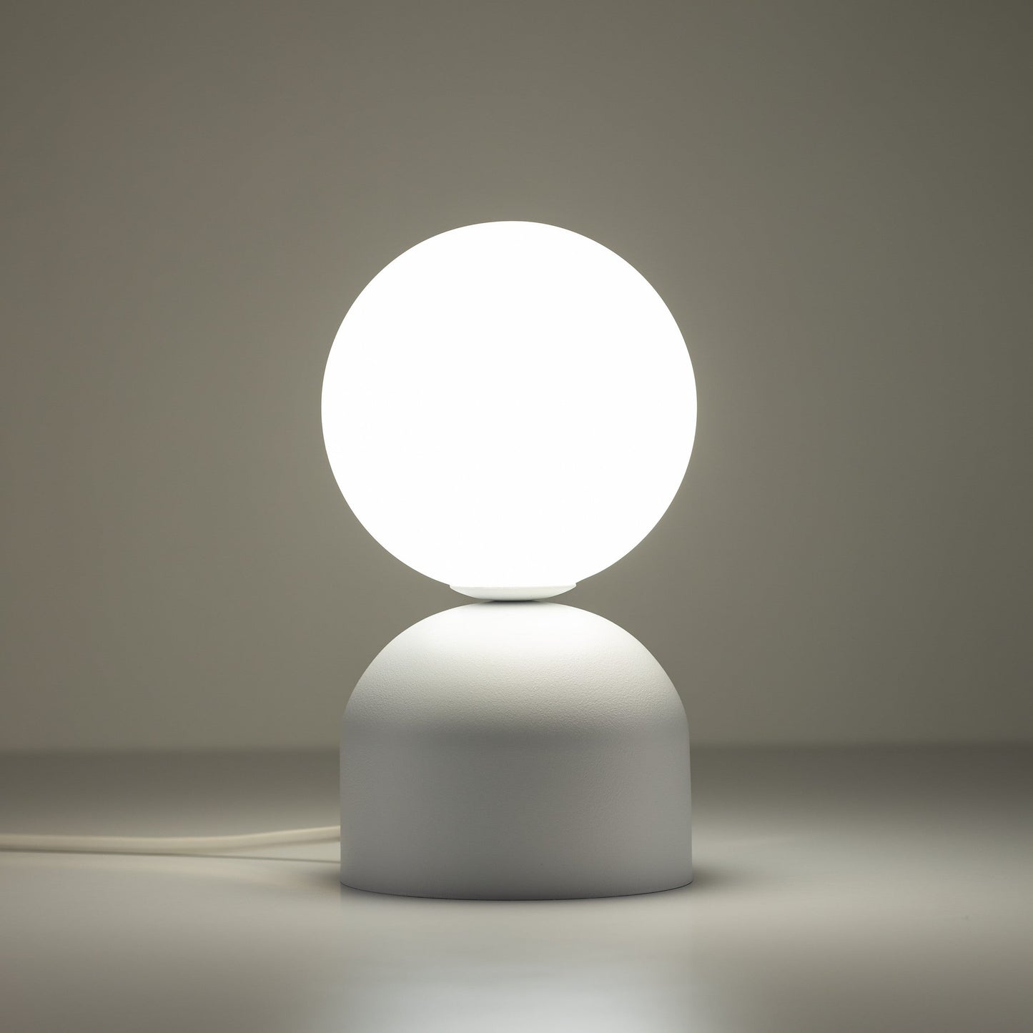 MIKI Modern Glass Globe Table Lamp for Bedroom, Living Room & Nightstand