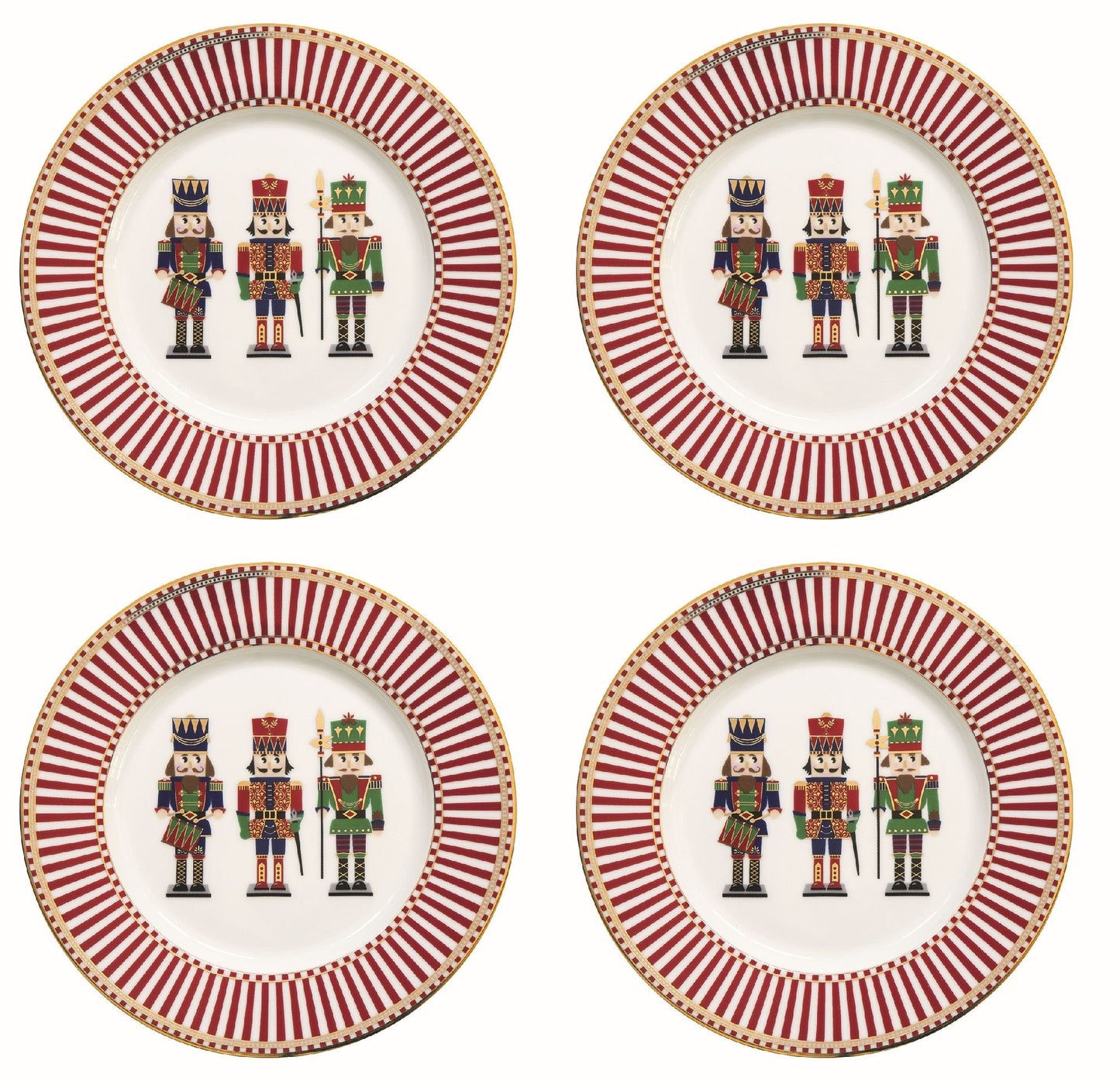 Nutcrackers Assorted Dessert Plates | Set of 4
