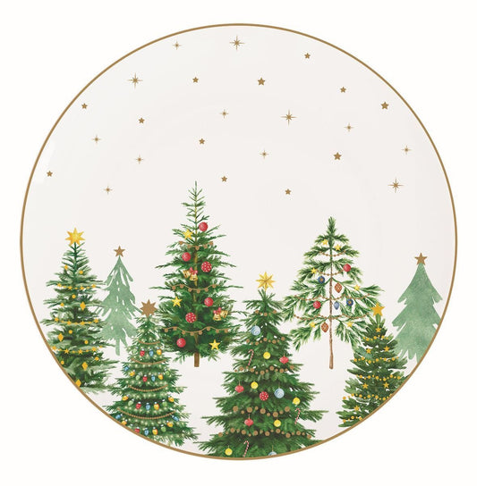 Festive Trees - Side Plate | 19 cm / 7.5 in