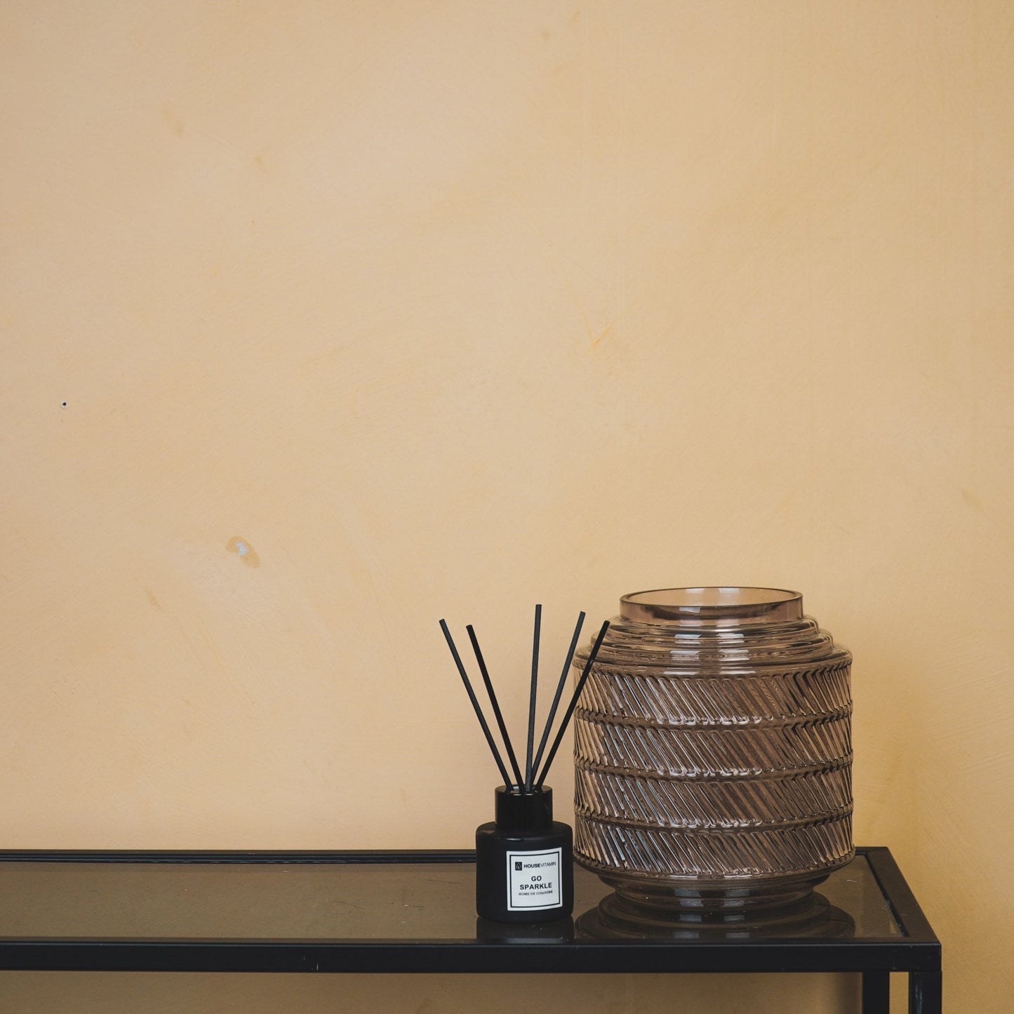 Glass Vase | Smokey | 16x16cm