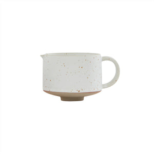 Hagi Milk Jug - White / Light Brown