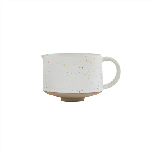 Hagi Milk Jug - White / Light Brown