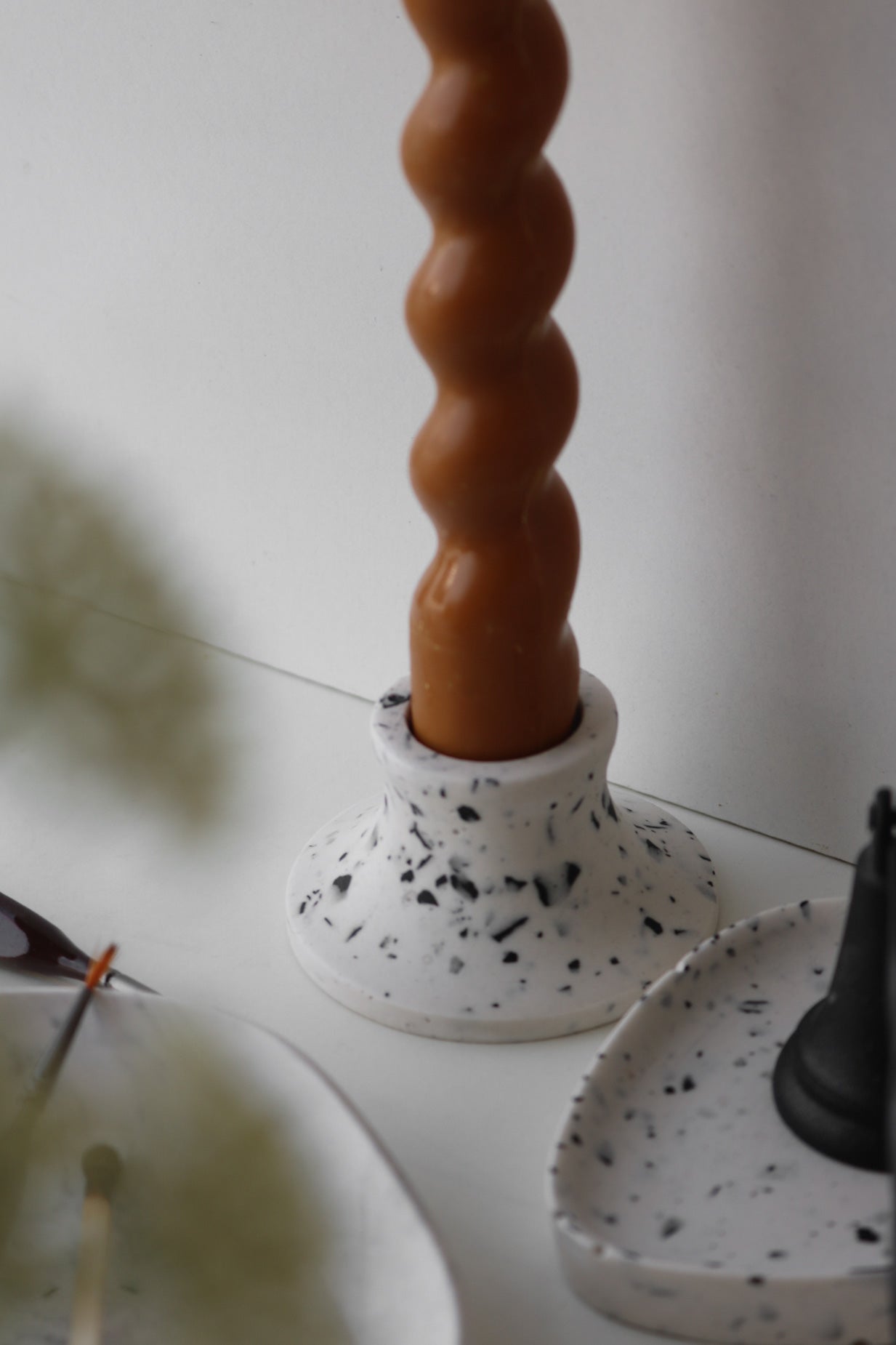 Handmade Terazzo Candle Stick Holder
