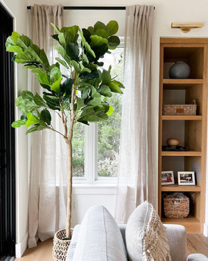 Mila Artificial Fiddle Leaf Potted Plant (Multiple Sizes)