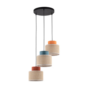 DUO Jute Mix 3-Light Pendant for Kitchen Island & Dining Table