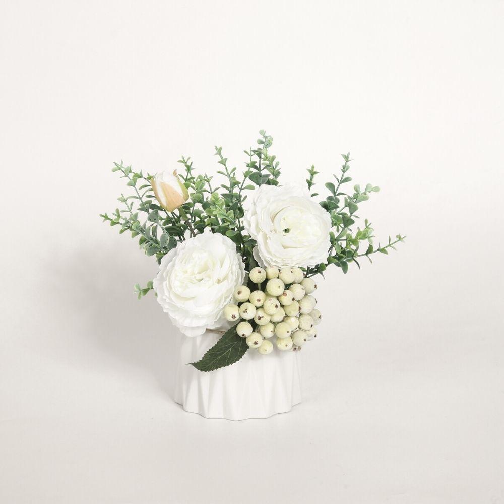 Aviva Artificial Potted Flower Bouquet | 8''X 8''
