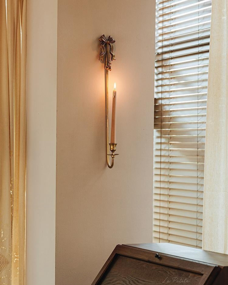 Vintage Bow Wall Candle Holder-0