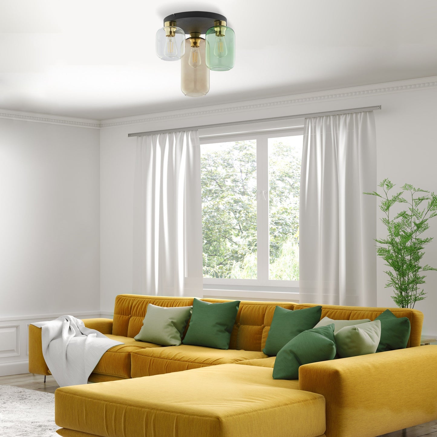 Marco Mid-Century Modern Flush Mount Light 3