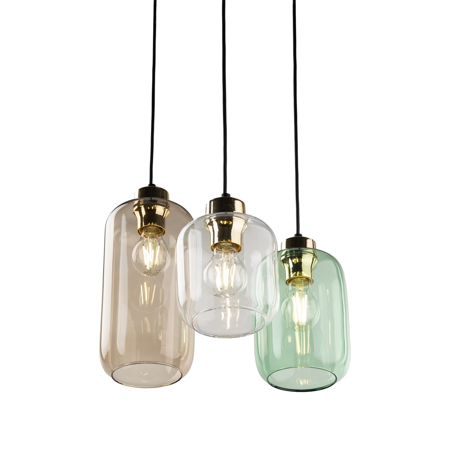 MARCO Mid-Century Modern 3-Light Pendant for Kitchen Island & Dining Table