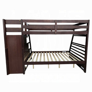 Mojo Twin/Full Bunk Loft Bed W/Trundle & Storage - Espresso