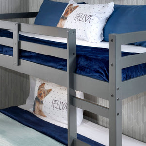 Barney Twin Bunk Loft Bed - Grey