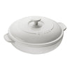 STAUB Ceramic Round Brie Cheese Baker With Lid | Pure-White