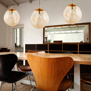 SOL Large Glass Pendant Light for Kitchen Island, Dining Room & Modern Interiors